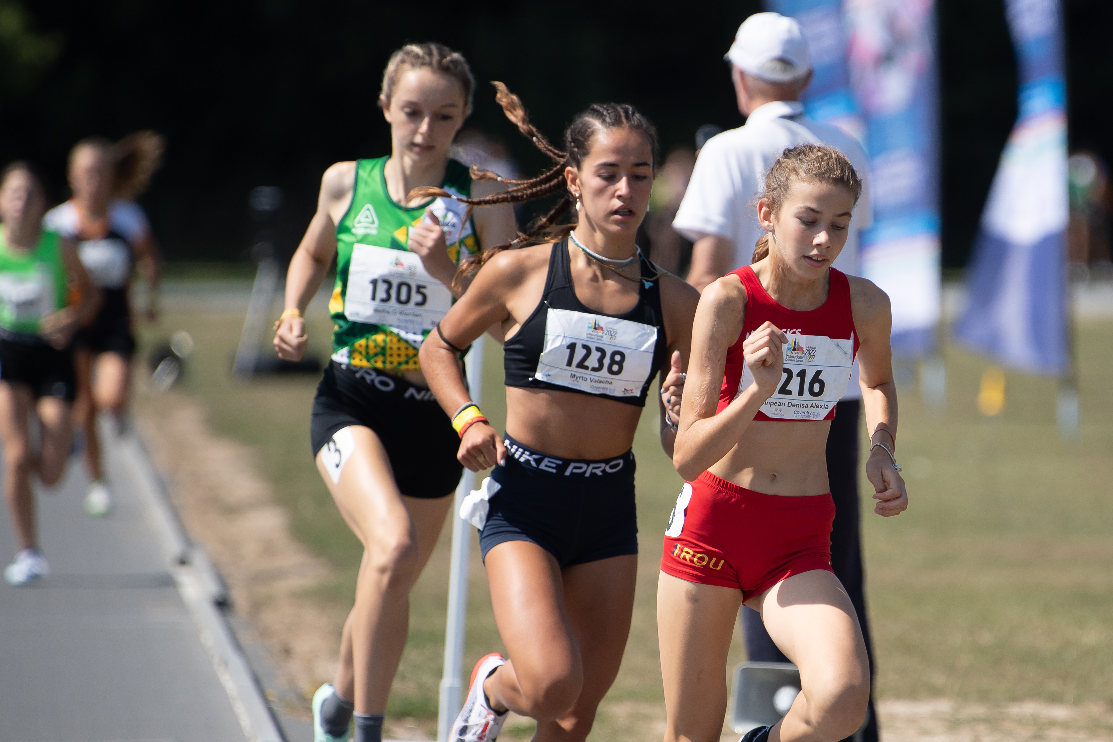 Athletes running