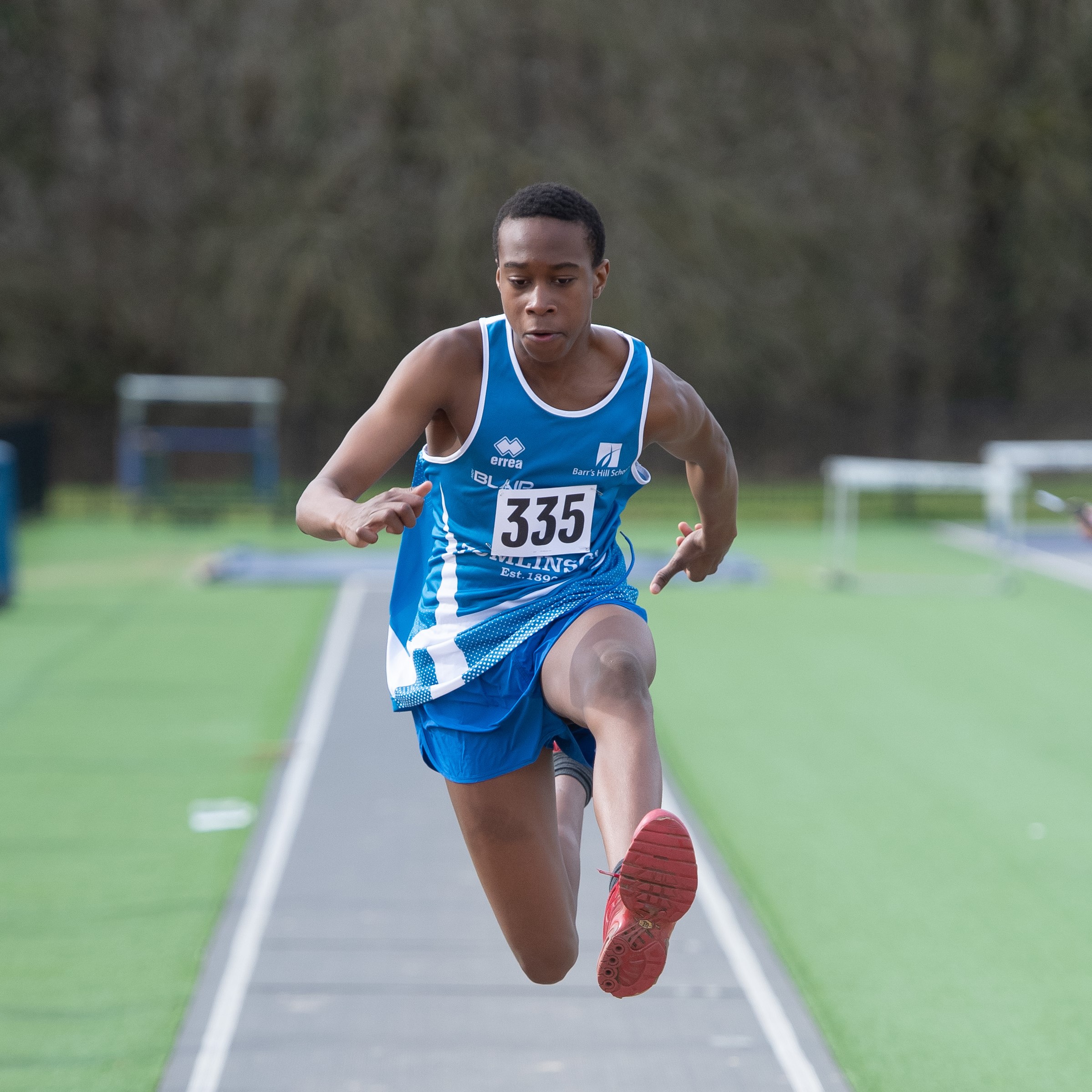Athlete doing the long jump